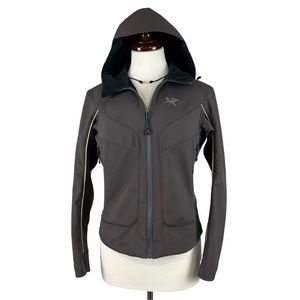 Arc'teryx Full Zip Hooded Fleece lined Jacket Size Small